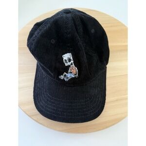 Bart‎ Simpson MAD ENGINE Skeletons Black Corduroy Baseball Hat Matt Groening